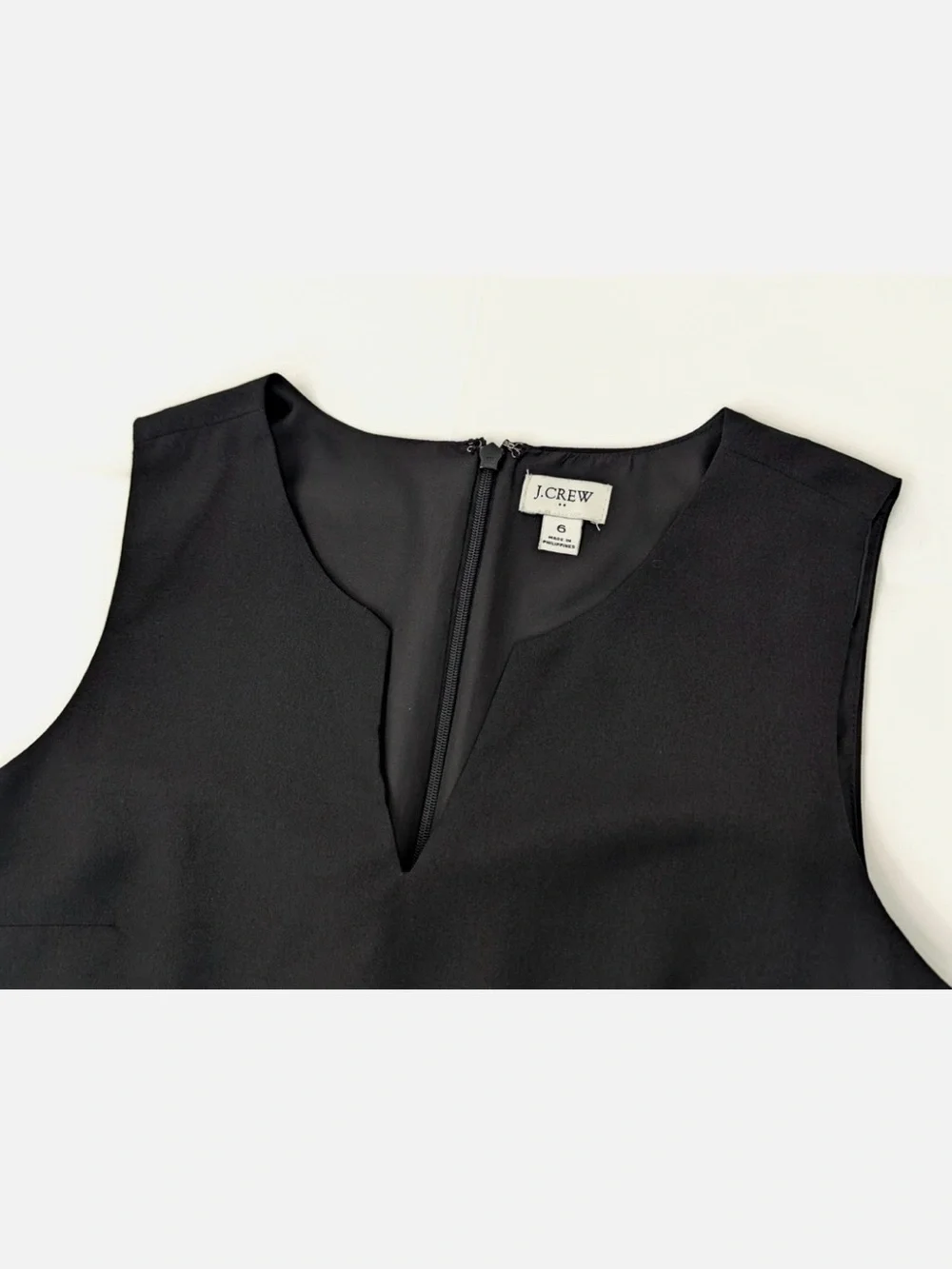 NWT J. Crew Classic Black V-Neck Suiting Dress